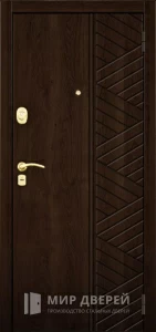 Входная дверь с МДФ накладкой в дом №76 внешняя - фото