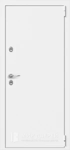 Белая входная дверь современная №26 внешняя - фото
