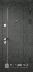 Входная металлическая современная дверь №33 внешняя - фото
